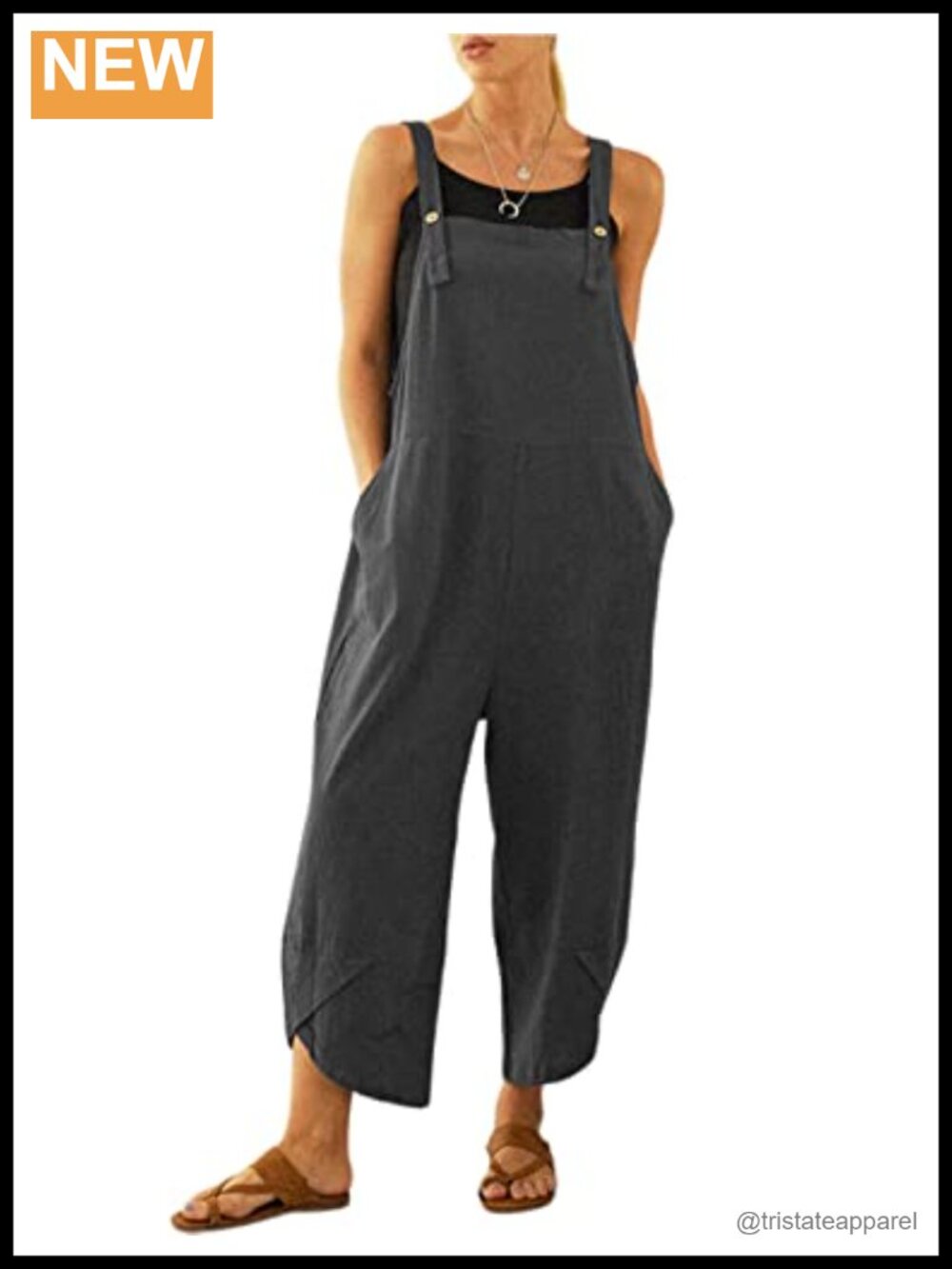 Womens Cotton Linen Bib Overalls Adjustable Summer Jumpsuit Pockets